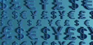 abstract graphic of money symbols