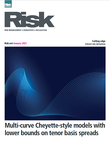 Multi-curve Cheyette-style models with lower bounds on tenor basis spreads